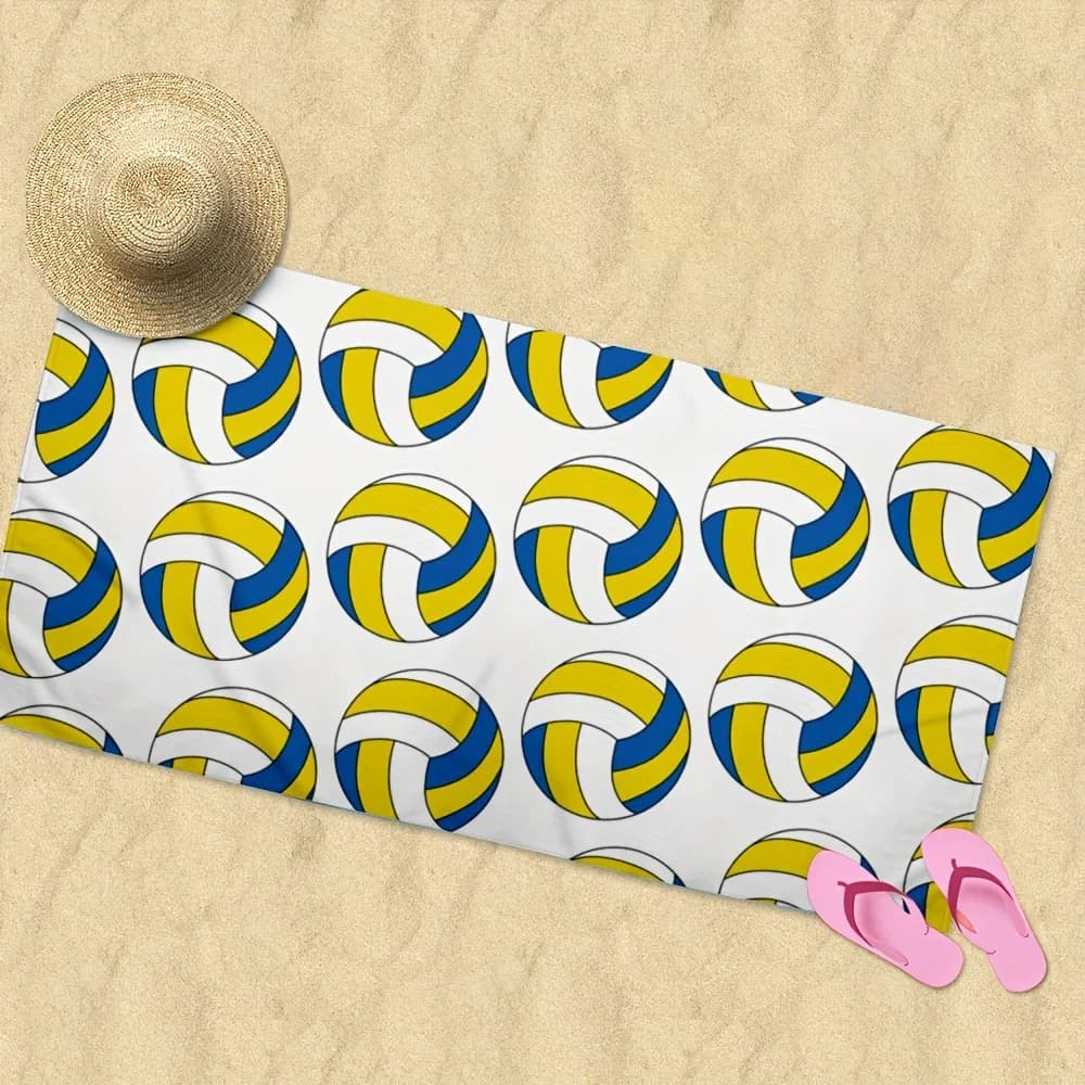 Quick drying beach towel for volleyball, light and absorbent design, perfect for outdoor camping, swimming, summer trips and holidays