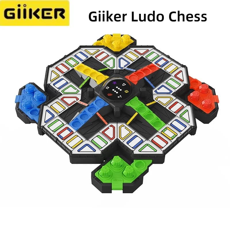 Giiker Super Ludo Scacchi Puzzle Giocattoli Gioco da tavolo per famiglie compatto e portatile Giocattoli per scacchi per regali per bambini