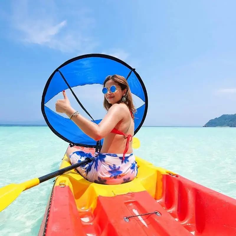 Kayak Downwind Wind Paddle Sail windsurf vele Paddleboard Kayak vele con finestra trasparente Kayak multiuso Wind Paddle