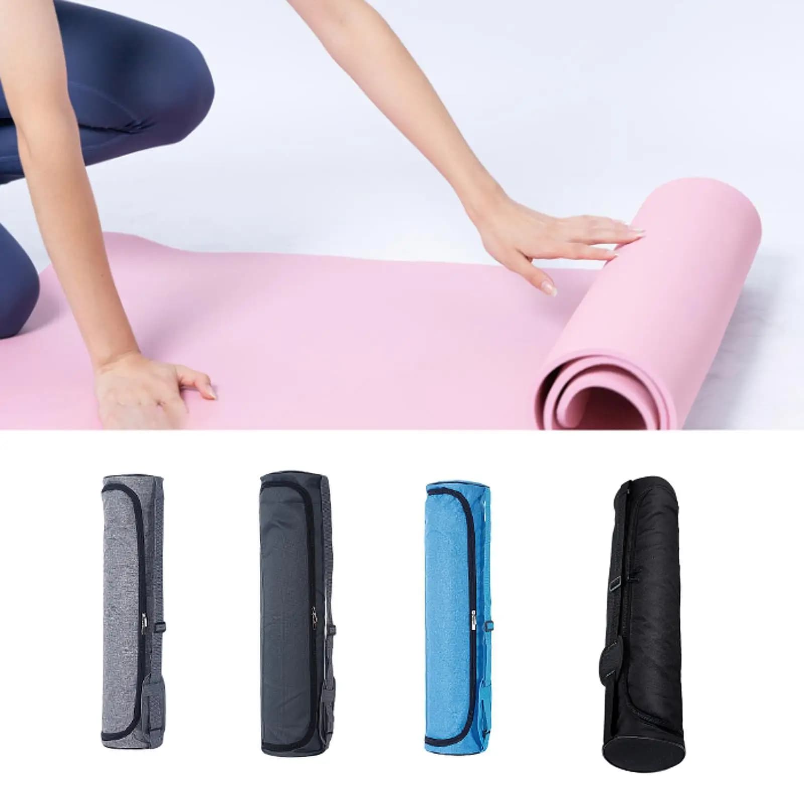 Borsa da Viaggio per Tappetino Yoga 72x17 cm Leggera Multifunzionale