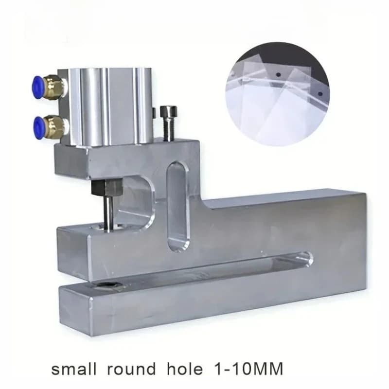 Pneumatic punching machine for round holes 2 3 4 6 8 10 mm Passage 150 200 50 60 mm For plastic bag punching machine