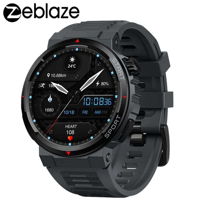 Zeblaze Ares 3 Plus Smart Watch Fitness Wellness Smart Watch Bluetooth Calling Men Smartwatch 1.43" HD AMOLED Always-on Display