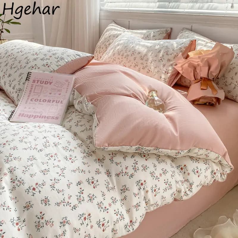 Copripiumino dolce Moda Biancheria da letto comoda Studenti delicati sulla pelle Lavabile Camera da letto Tessile King Queen Size Morbido