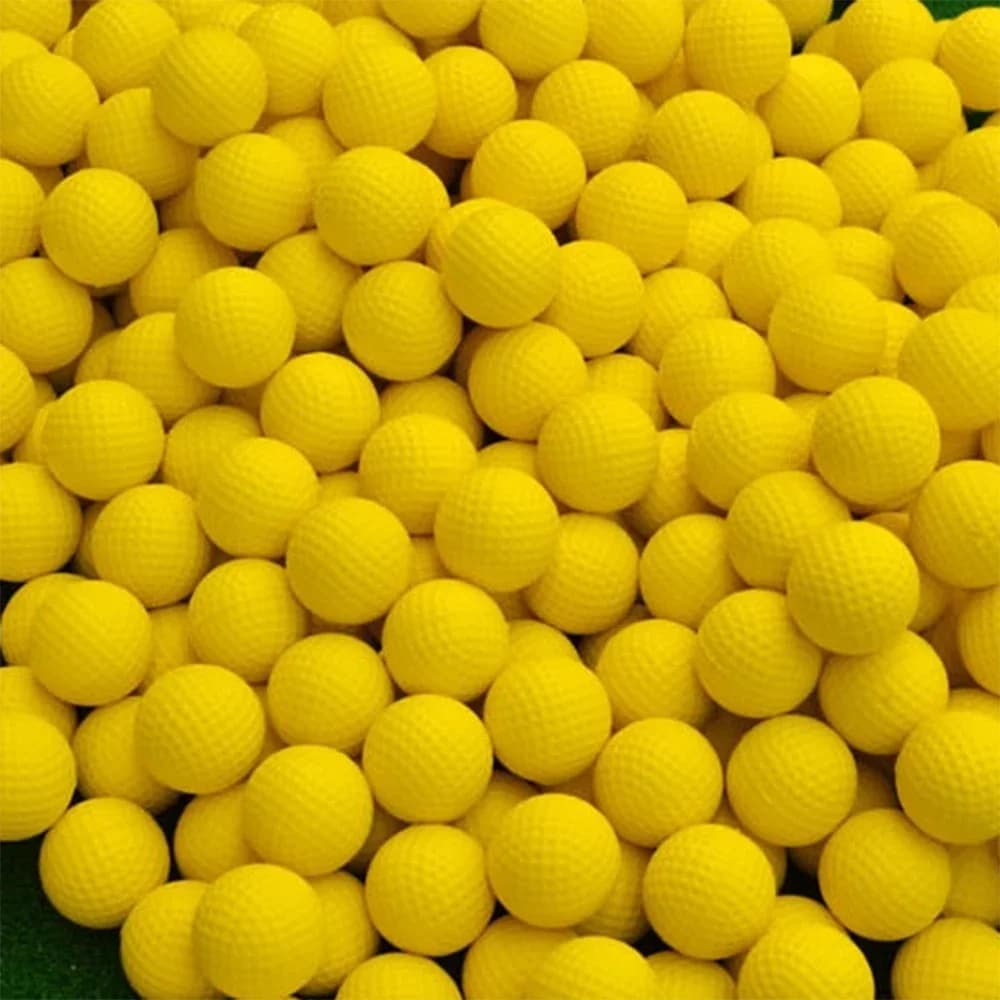 Palline da golf in schiuma PU da 6 pezzi di vendita calda, spugna gialla elastica per allenamento pratico per interni ed esterni