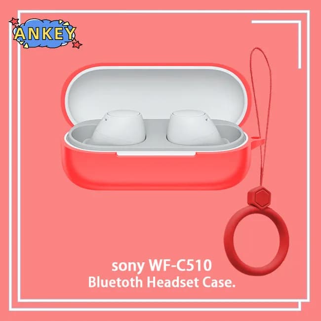 Soft Silicone Protective Case for Sony WF-C510, Wireless Bluetooth Headphone Cover