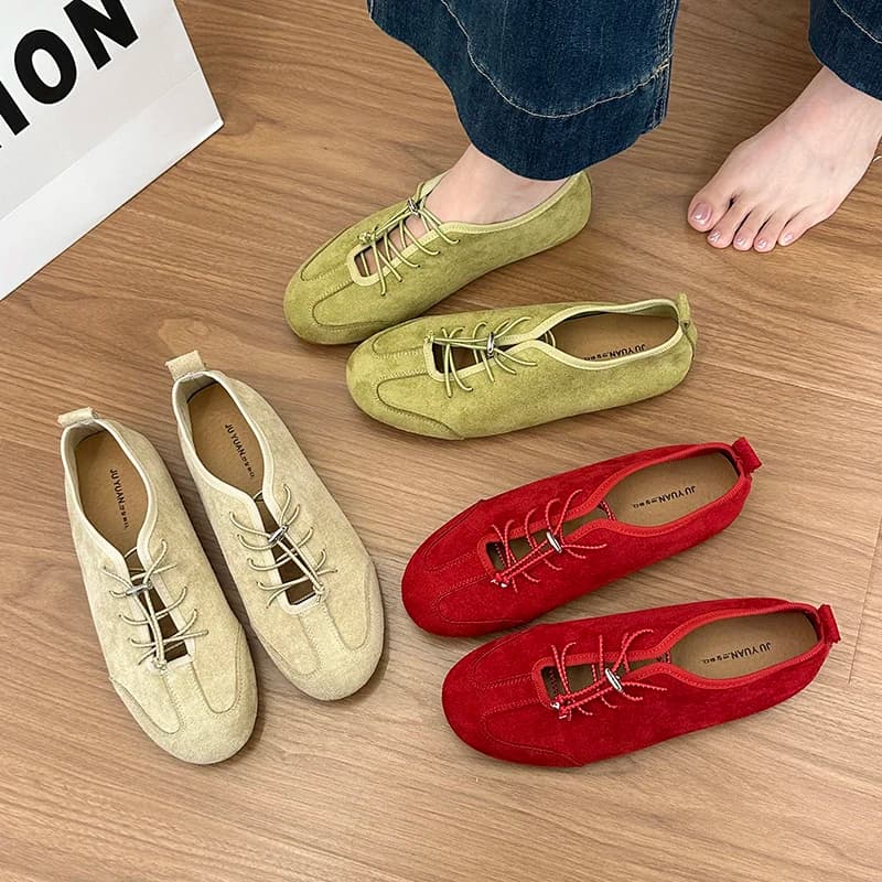 Flats Women's Sneakers Designer Casual Sport Shoes Shallow Suede Running Brand Loafers Shoes 2026 New Summer Soft Mujer Zapatos