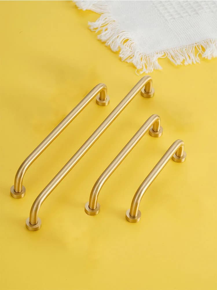 Maniglie per mobili in ottone, pomelli per cassetti dorati, maniglie lunghe per guardaroba, maniglie per mobili da cucina, camera da letto