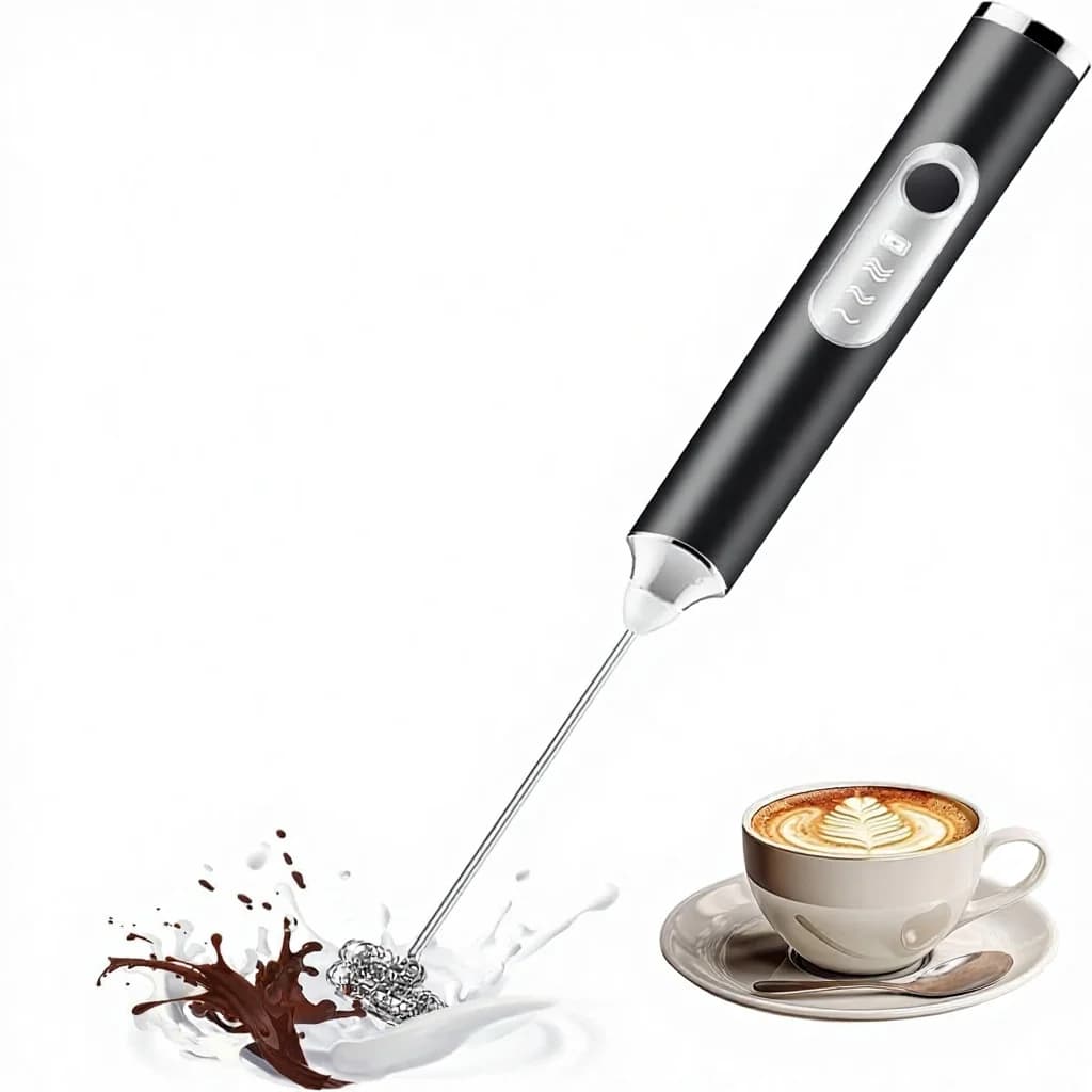 Matcha Electric Whisk with Handheld Milk Frother and Portable USB Rechargeable Mini Blender for Kitchen with Stainless Steel Set