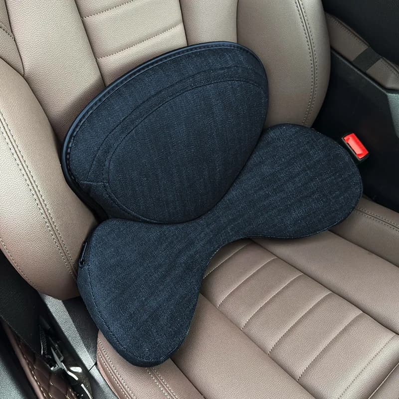Cuscino per sedile auto LS AUTO con supporto lombare in lattice, protezione per la schiena, allevia la fatica, cuscino traspirante