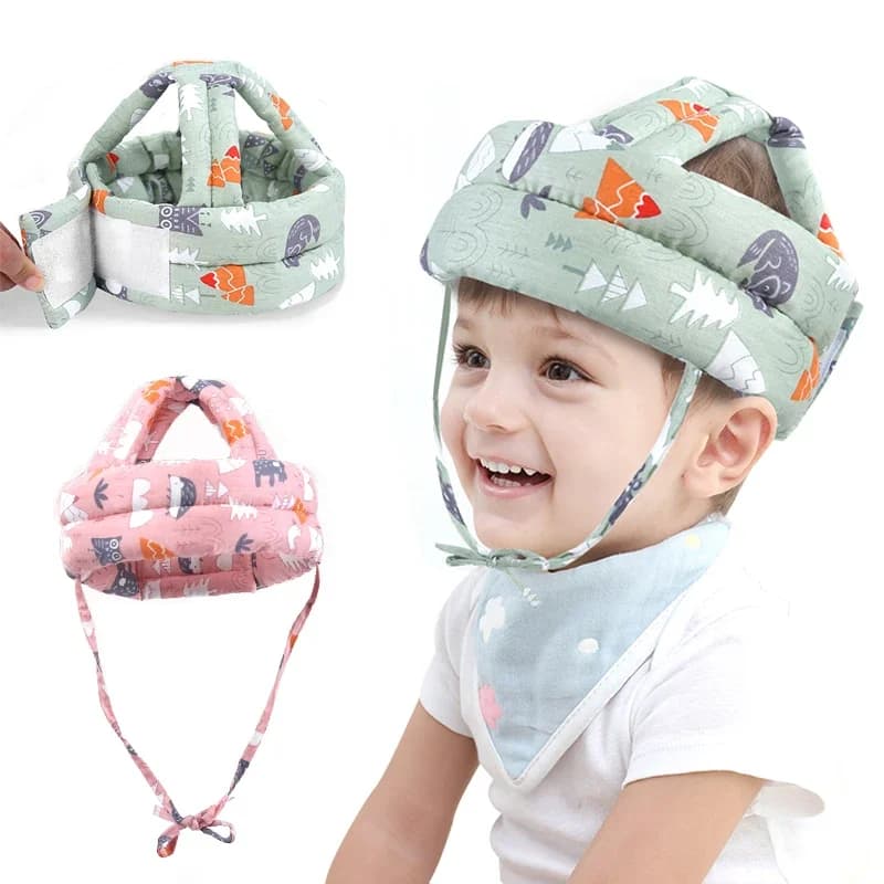 Cappello Protettivo Antiurto per Bambini, Casco di Sicurezza Morbido e Confortevole, Protezione per la Testa Regolabile, Cappellino per Neonati e Bambini