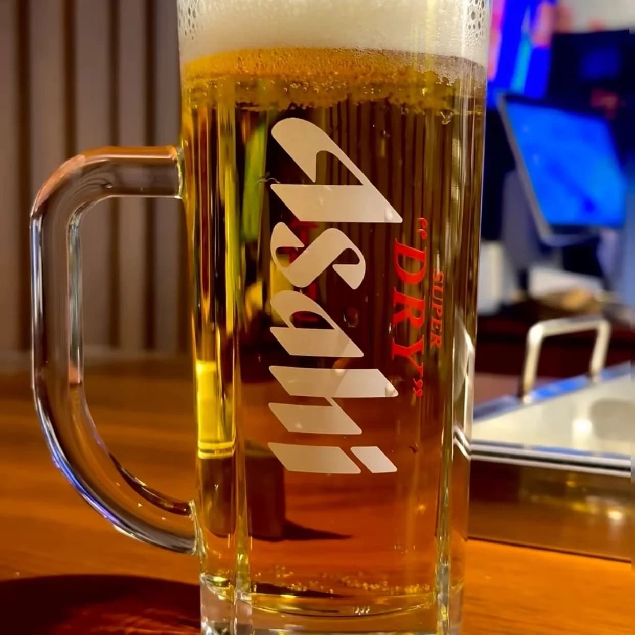 Asahi Thickened Large 1L Beer Mug Special for Japanese Restaurant Beer Cup Bar Beer Tankard Pilsner Glass Beer Stein