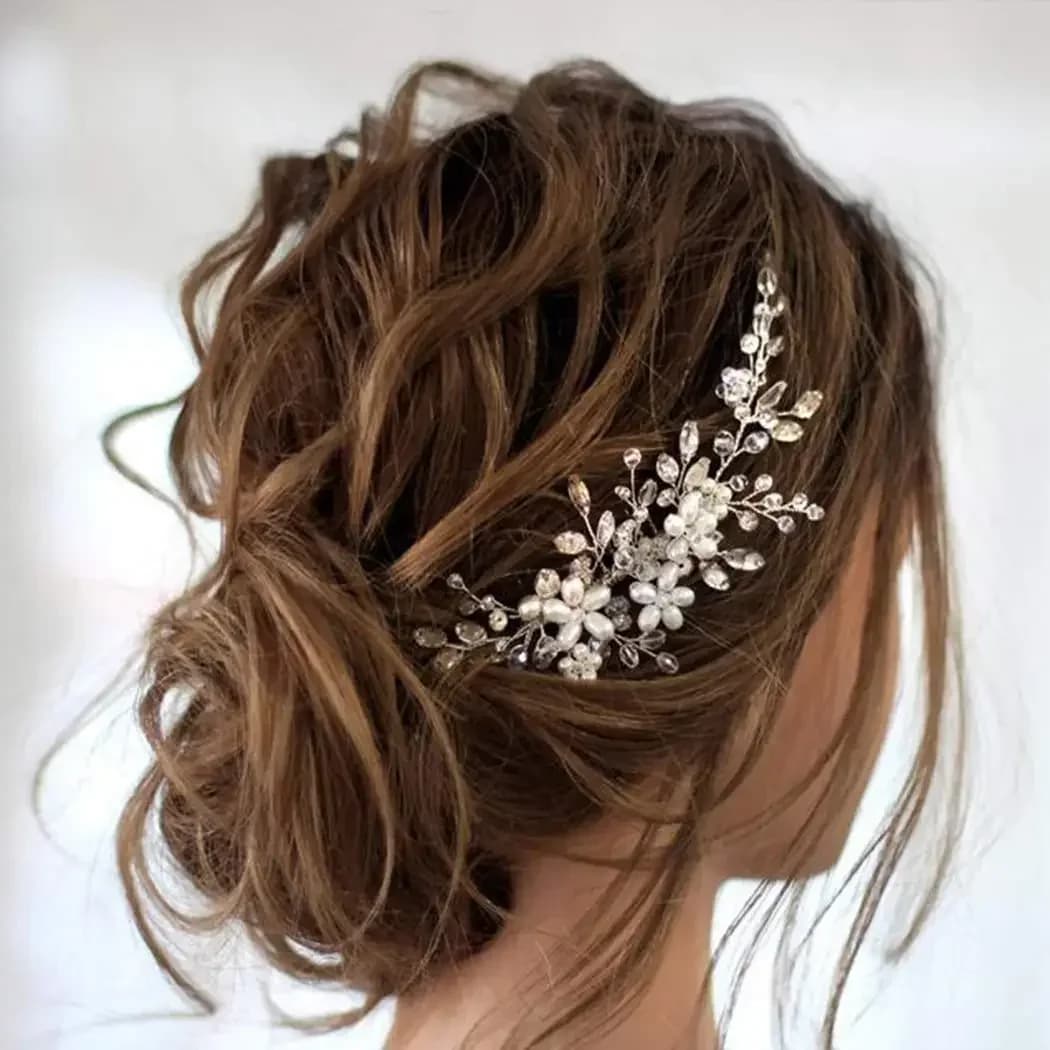 Fermagli per capelli con fiori di cristallo alla moda, accessori per capelli da sposa, fermagli per capelli da donna, gioielli per damigelle d'onore
