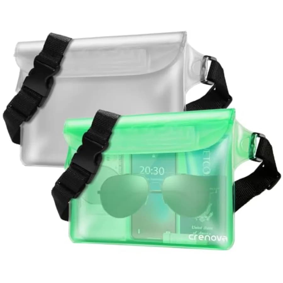 Waterproof Bag for Beach, Waterproof Pouch for Phone Passport Purse, Fanny Packs for Women, Floating Dry Bags for Cruise Ship T
