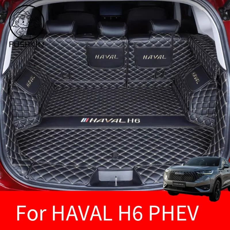Tappetino per bagagliaio posteriore per auto per GWM Haval H6 PHEV 2024 2025 Vassoio di carico portaoggetti Tappetino protettivo per pavimento impermeabile Accessori interni