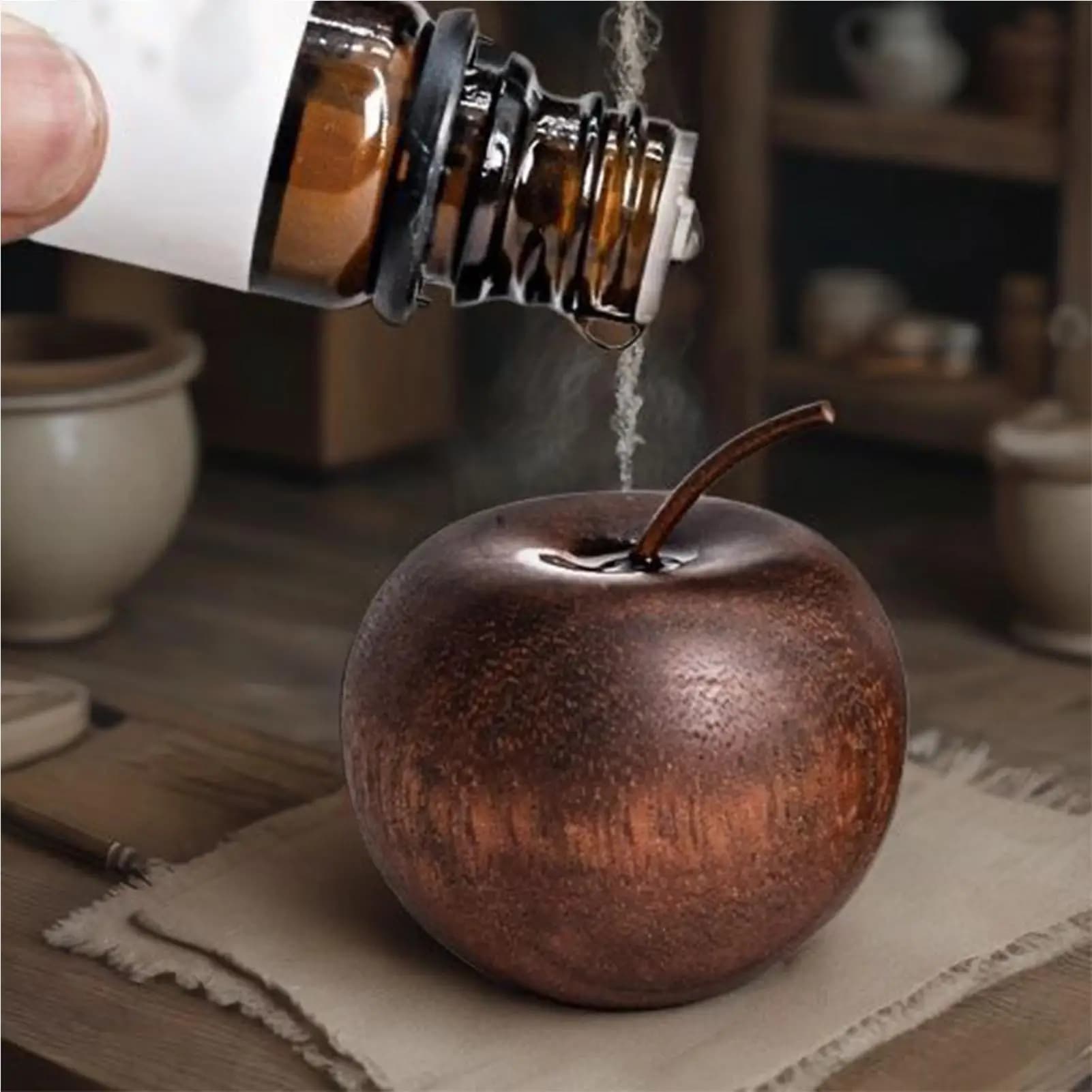 Solid Wood Fruit Scented Ornament Natural Creative Wooden Home Supplies Home Scent Diffuser for Creative Rustic Offices Bathroom