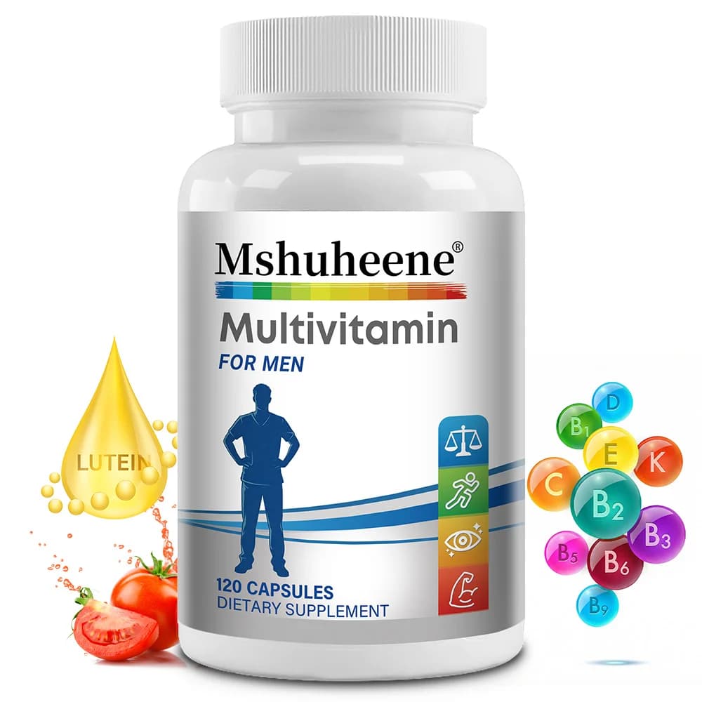 Multivitamin supplement for Men, Multivitamin/Multimineral supplement with Vitamin D3, Vitamins of Group B and Antioxidants, Without Gluten, Non-GMO