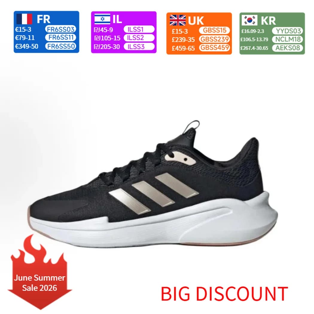adidas Alphaedge+ Scarpe da corsa casual basse da donna, comode, versatili, antiscivolo e resistenti, JP5209