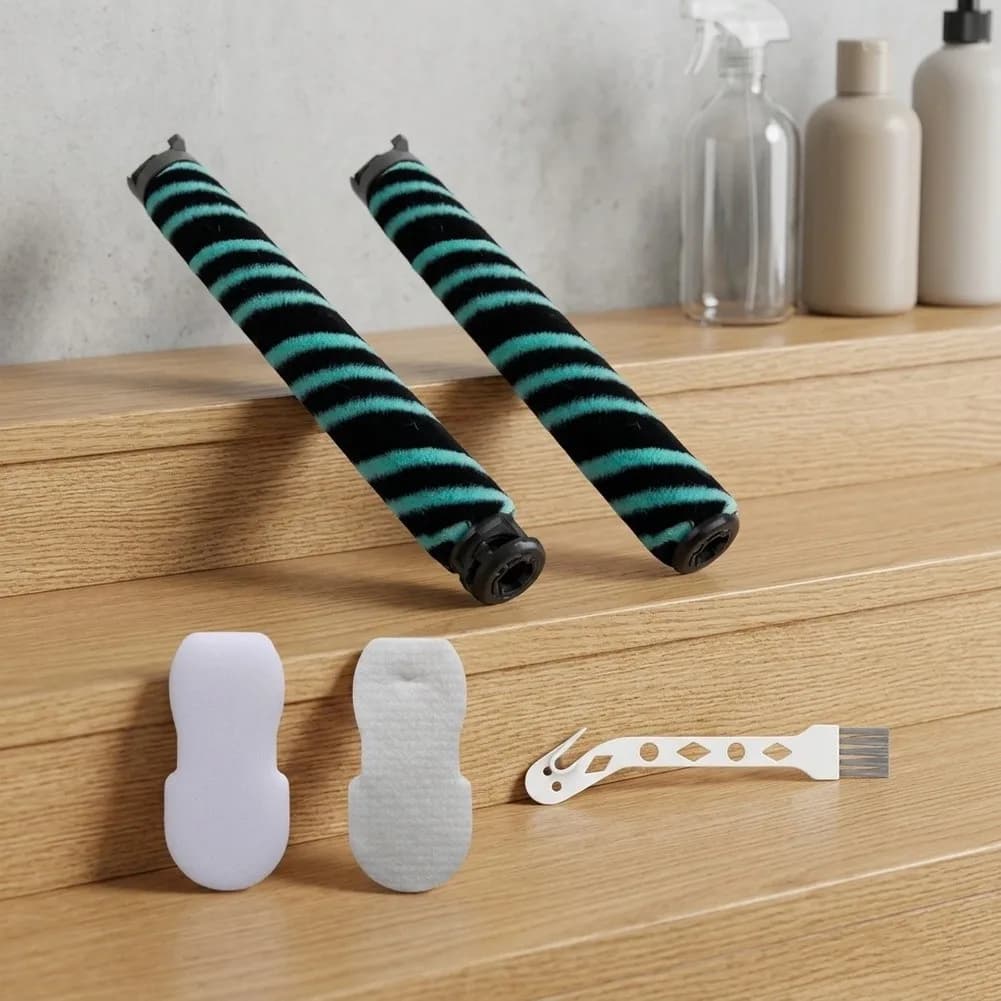 5pcs Replacement Kit 2 Roller Brushes 2 Foam Filters Brush For Shark HZ3002 HZ3000 HZ4002 Vacuum Cleaner Parts