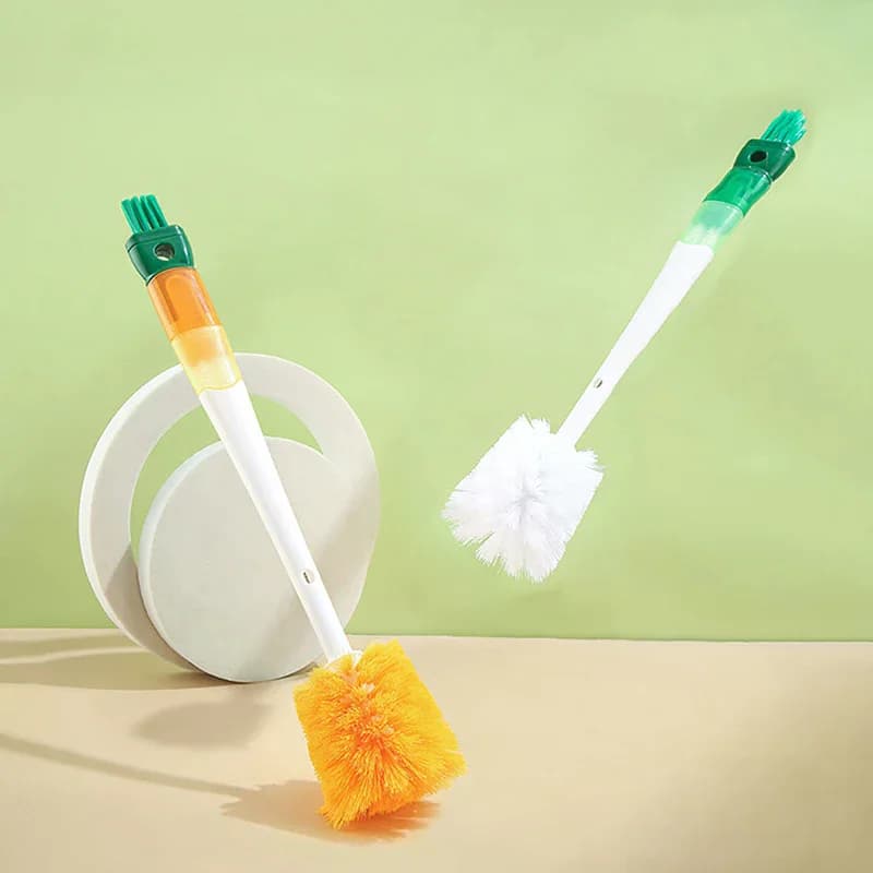 Set of 5 Brushes for Carton Shape Bottles with Long Sleeve, Multifunctional Brush for Cleaning Cups and Kitchen Accessories