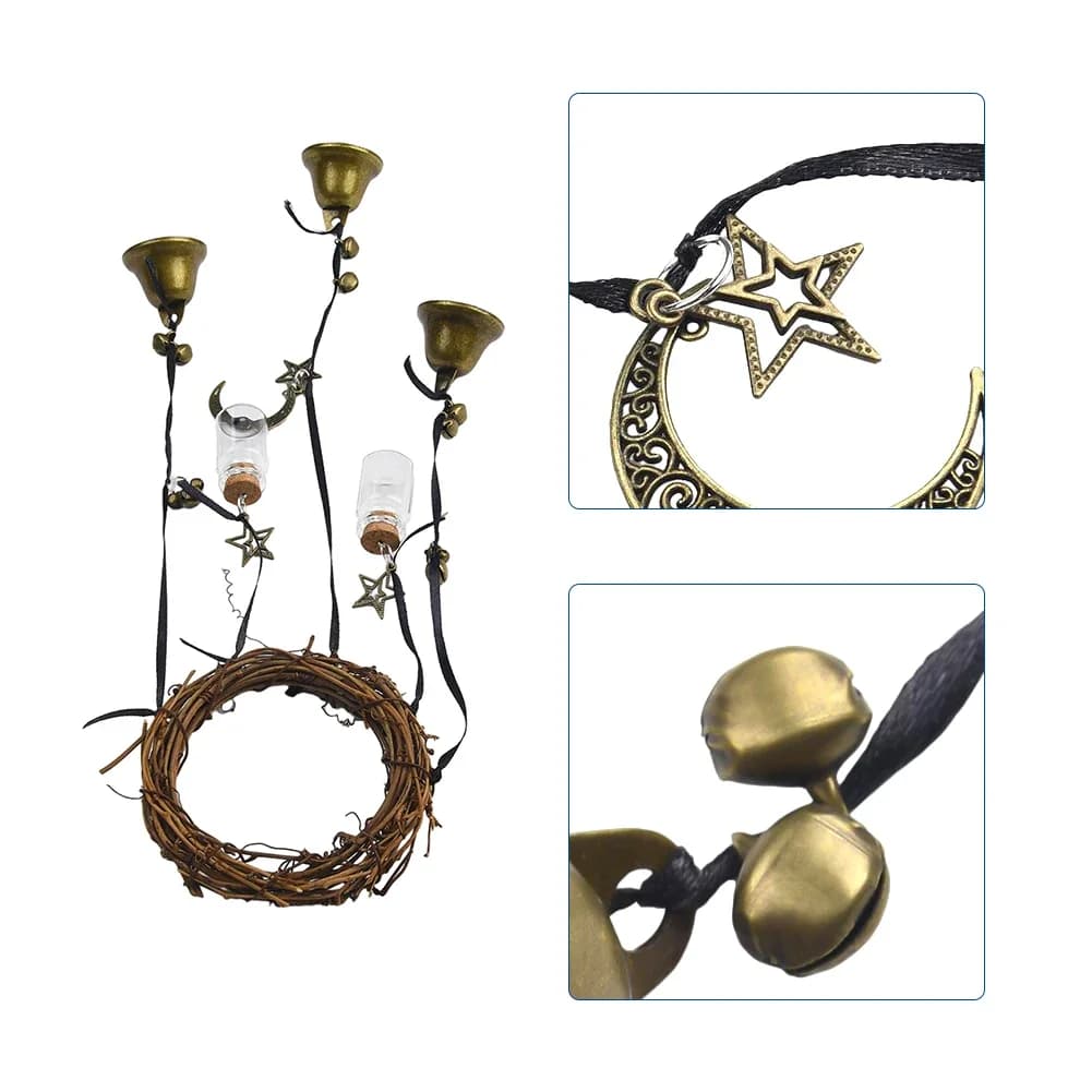 Garden Home Wind Chimes Garden Decoration Mascot Meaningful Design Rattan Zinc Alloy 10cm In Diameter Brand New