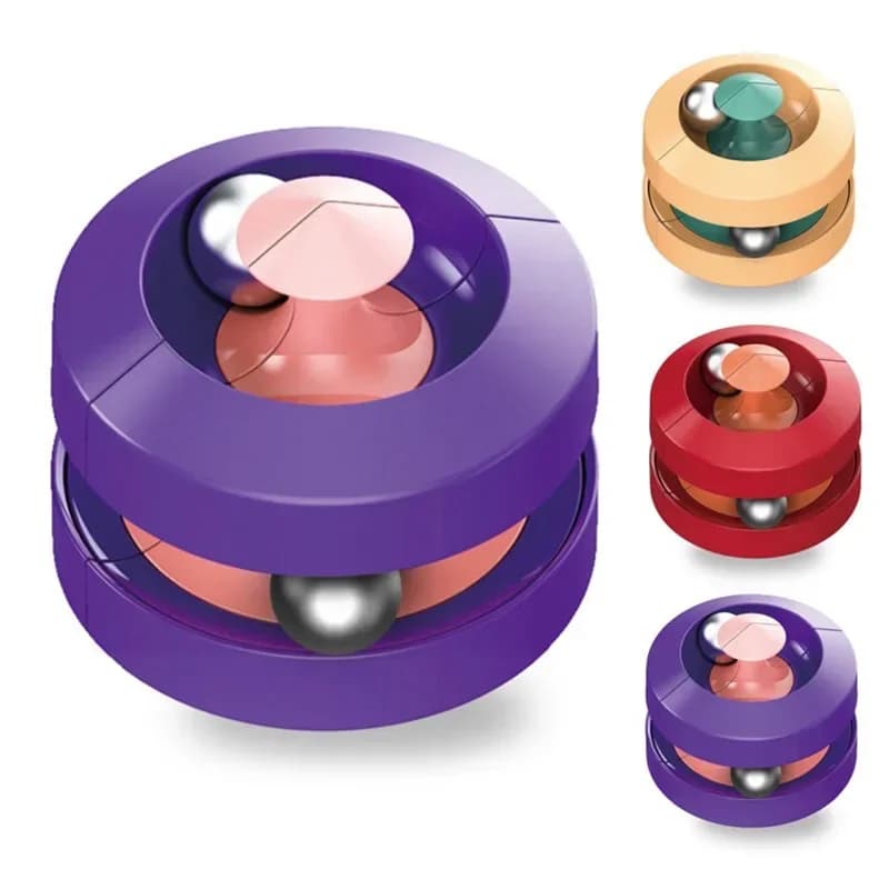 Pista rotante in marmo perline magiche Orbit Ball decompressione della punta delle dita Infinity Cube Spinner alleviare lo Stress Puzzle deformare i giocattoli