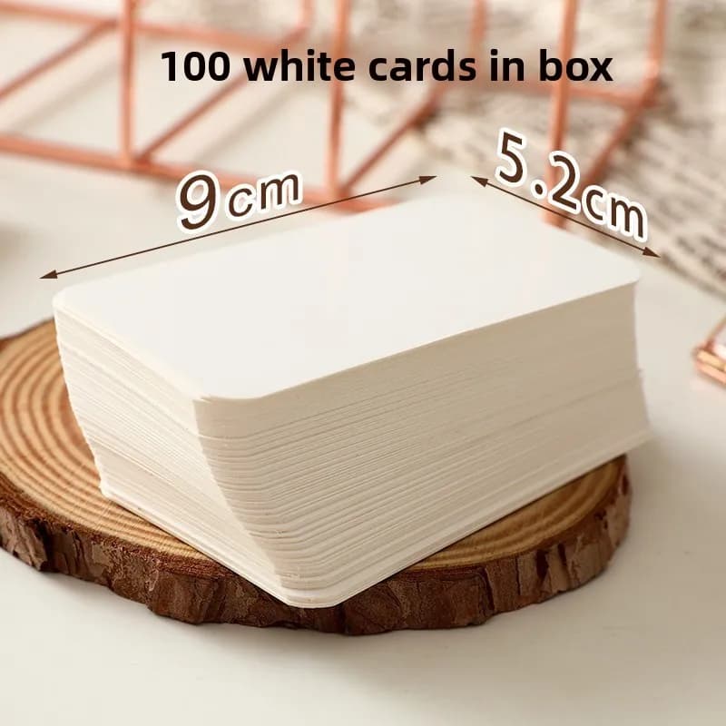 100 Cartoline Bianche in Carta Kraft per Journaling, Schede Assortite per Etichette Regalo, Segnalibri e Lavoretti Fai-da-Te