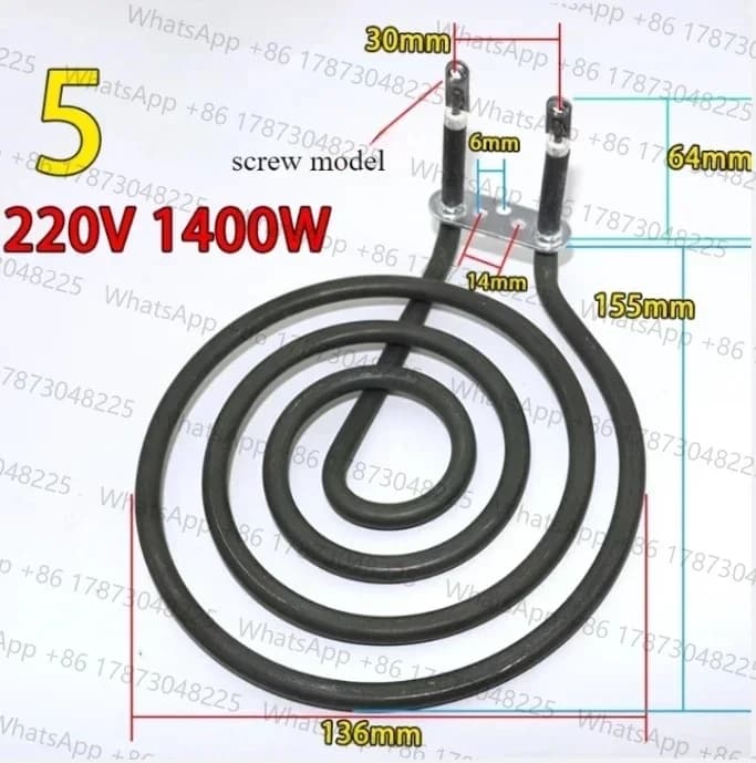 Air fryer electric heating tube, air heating ring accessories