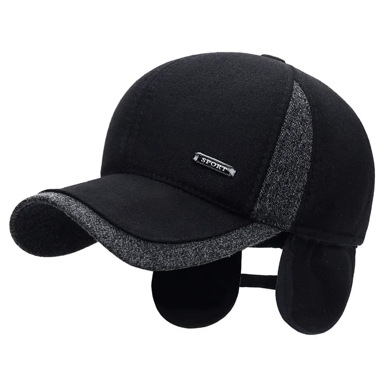 Waterproof sports cap Comfortable cap with adjustable lined earcup Light winter hat for casual