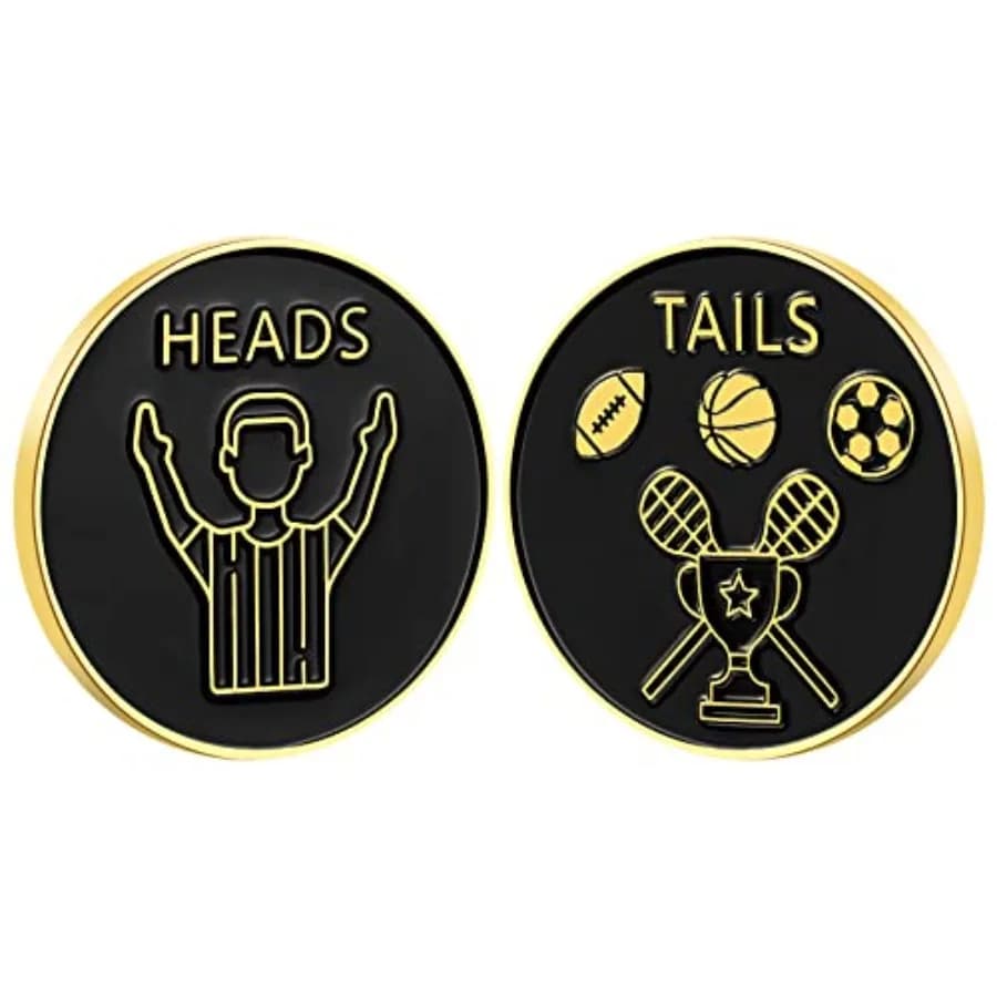 2 pezzi arbitro flip coin arbitro di calcio portatile antiruggine in lega dura arbitro giudice lancio monete con custodia per calcio calcio