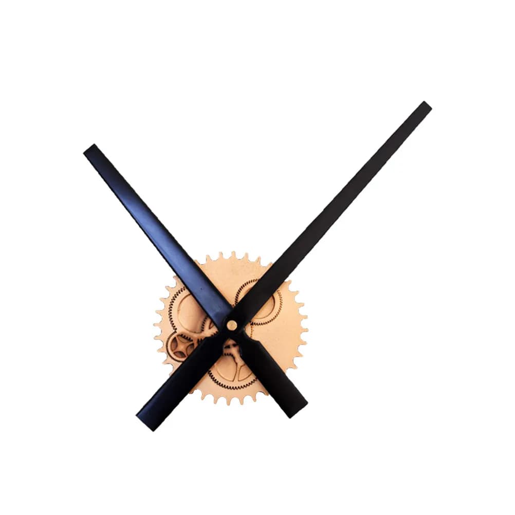 Retro Wall Clock Big Pointer Gear Design Silent Movement Industrial Hanging Clock for Bedroom Living Room Office Study