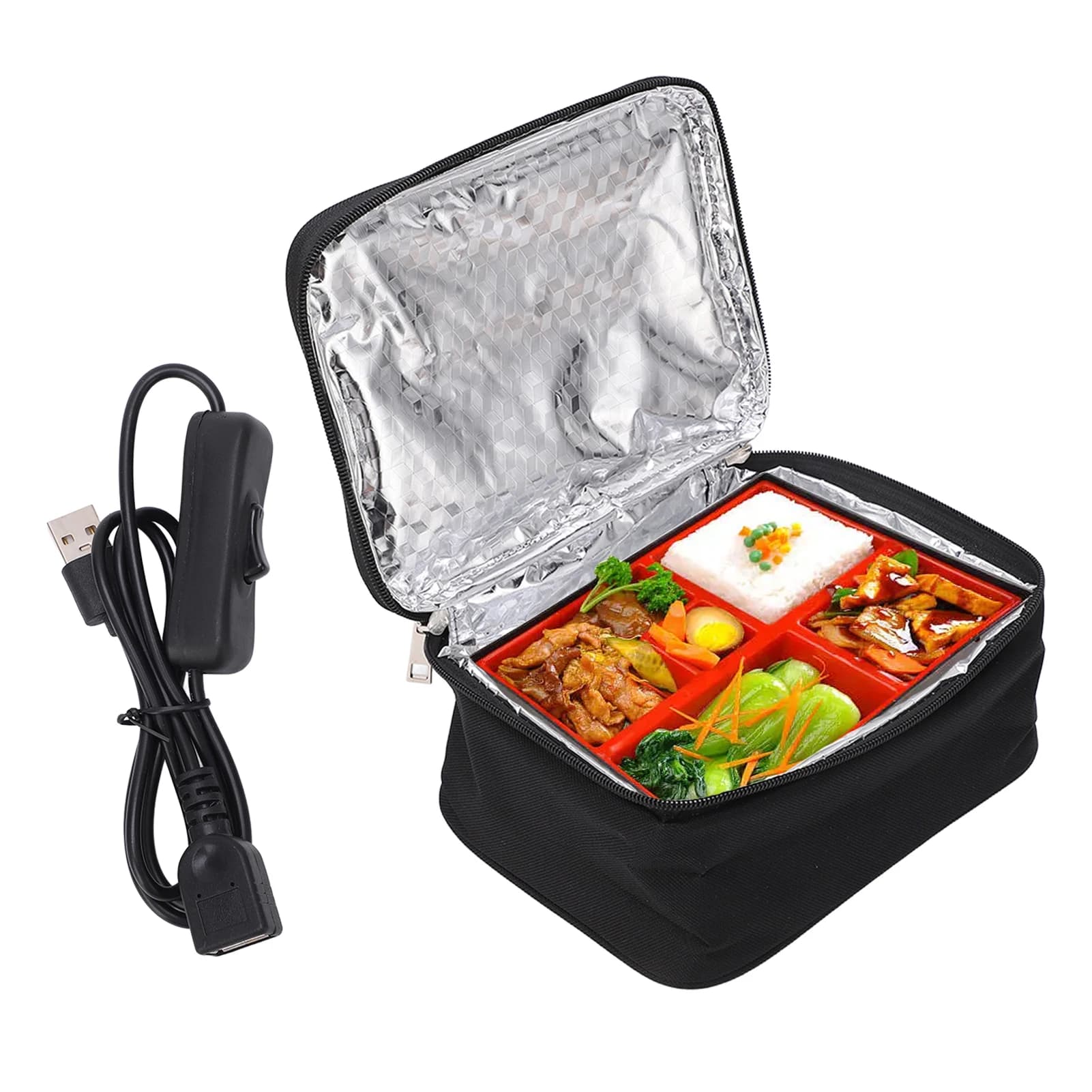 Mini forno elettrico portatile per alimenti riscaldato 5V 9W scaldino per auto scaldavivande riscaldato per camion studenti lavoratori cucina pasti borsa riscaldante