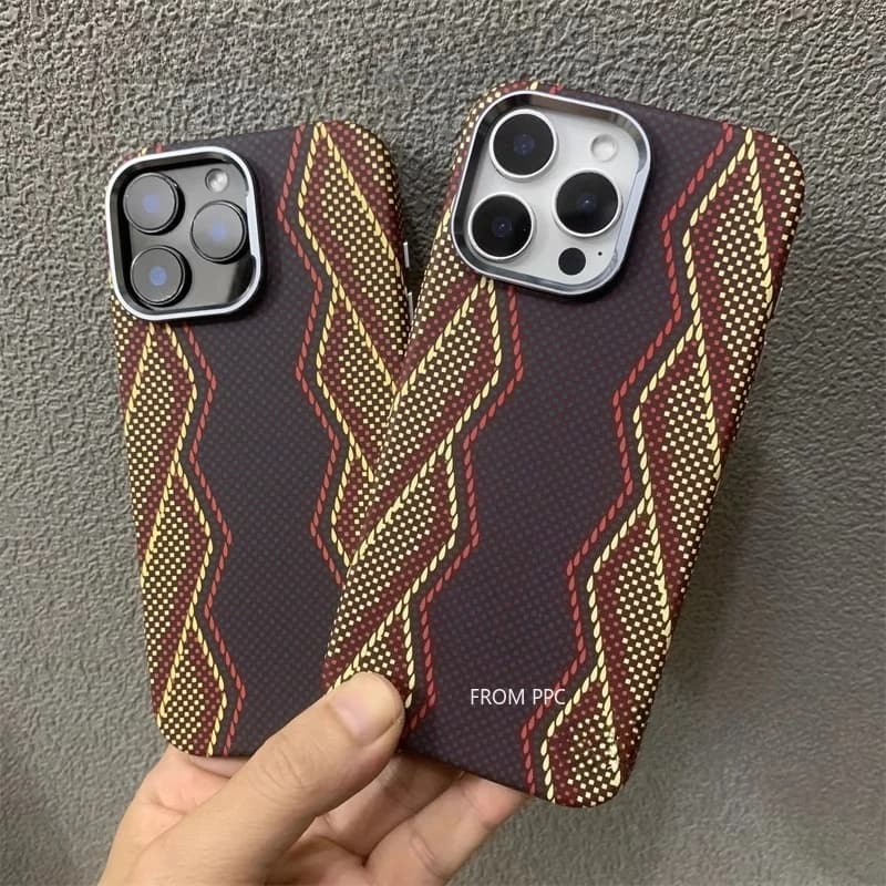 Snake Print Magnetic Case Cover for iPhone 17 16 Pro Max Magnets Carbon Hard PC Phone Shell Camera Lens Frame Protective Fundas