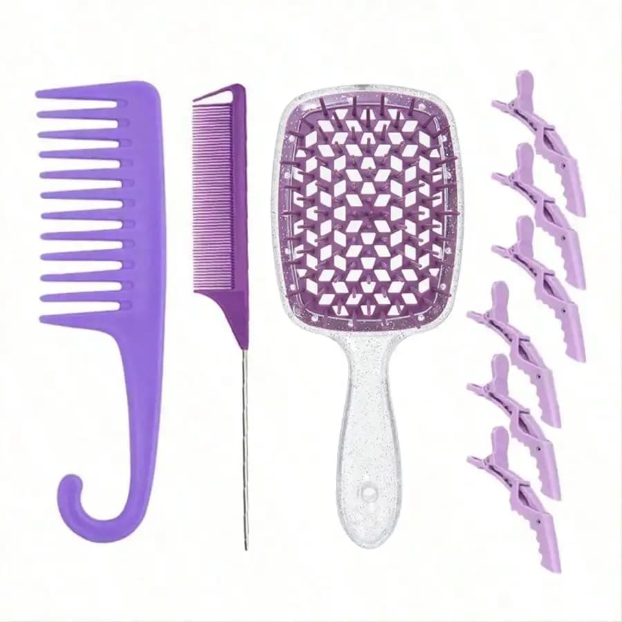 WANMEI Strumenti per parrucchieri antistatici, pettini, prodotti per lo styling dei capelli, strumenti per lo styling quotidiano, accessori per capelli da salone, fermagli per capelli, spazzole per capelli, accessori essenziali per parrucchieri, prodotti per la cura dei capelli, adatti per barbieri, accessori essenziali per la bellezza e i viaggi, ritorno a scuola, vacanze