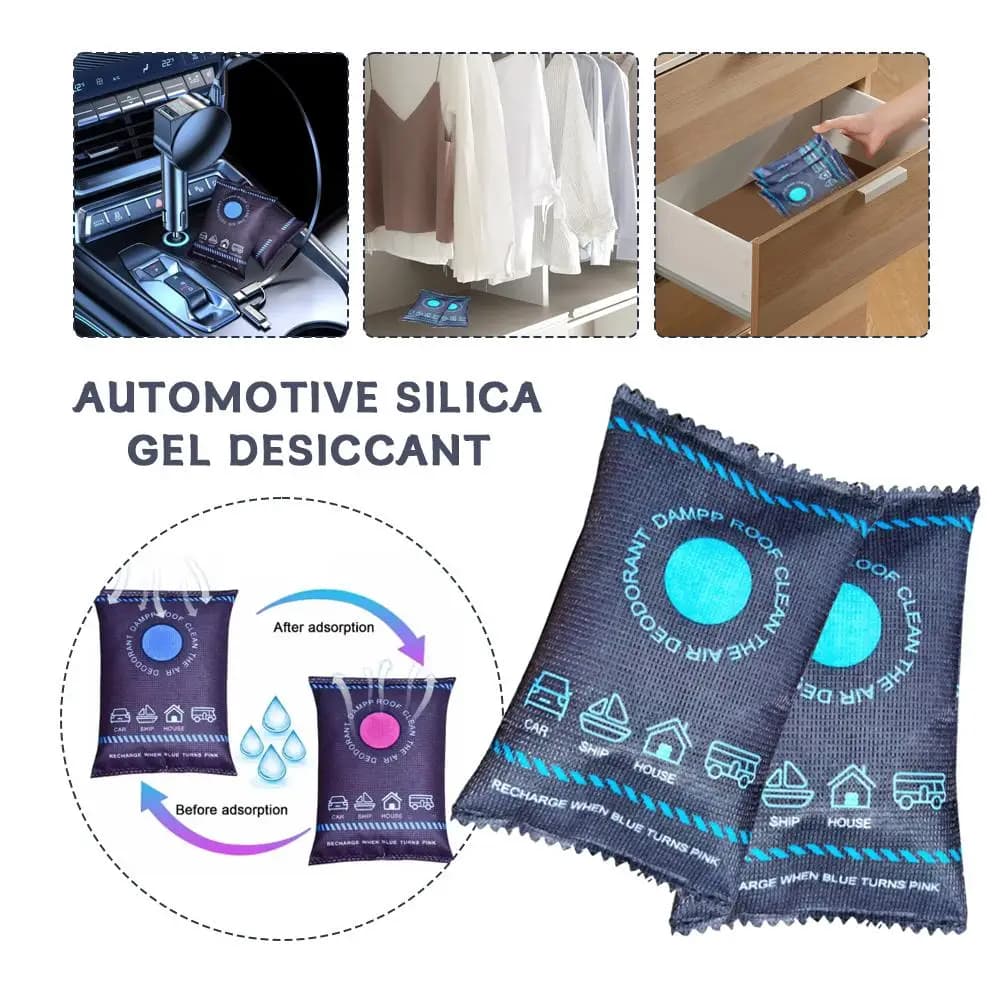 Deumidificatore per auto da 4 pezzi, deumidificatore per auto, di lunga durata e riutilizzabile, adatto per la deumidificazione nelle camere da letto dell'auto