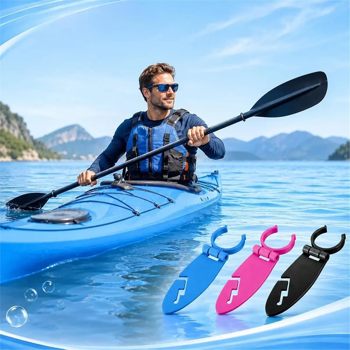 【CYBER MONDAY】Paddle Board Paddle Holder Paddle Board Clips for Kayak and Stand Up Paddle Board Accessories
