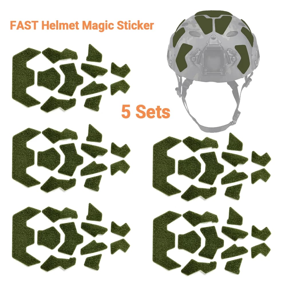 5 set Casco Tattico VELOCE Velcro 11 Pz/set Gancio e Anello Taglio Super Alto Velcros Adesivo Magico Nastro Universale Adesivi per Casco