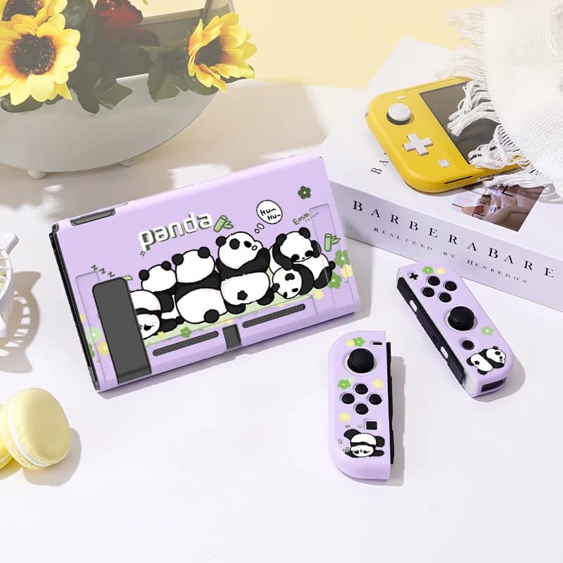 Custodia protettiva Six Pandas per Switch Oled, Cover morbida in TPU sottile per Console Nintendo Switch, accessori per giochi NS