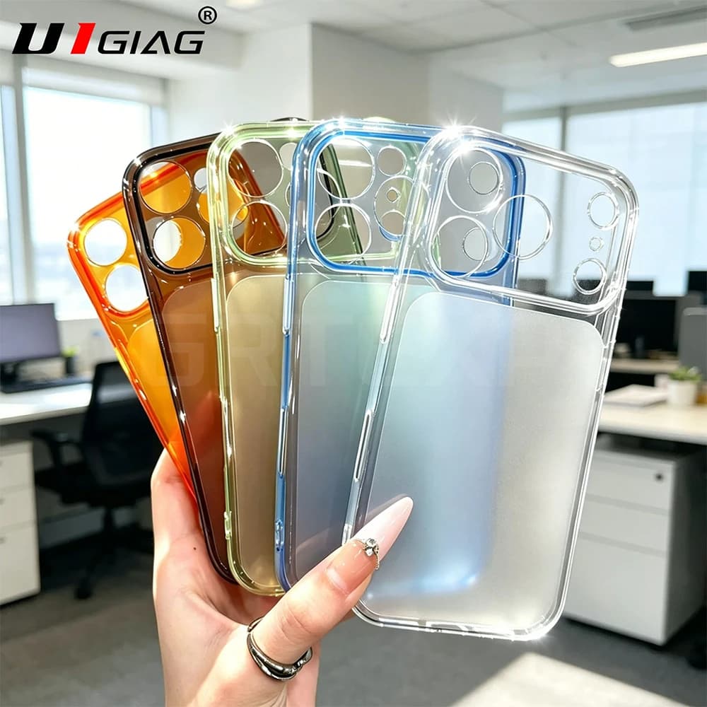 17 Pro Max Look Soft Case for iPhone 17 16 15 14 Pro Max Candy Color Clear Silicone Ultra Thin Shockproof Slim Cover