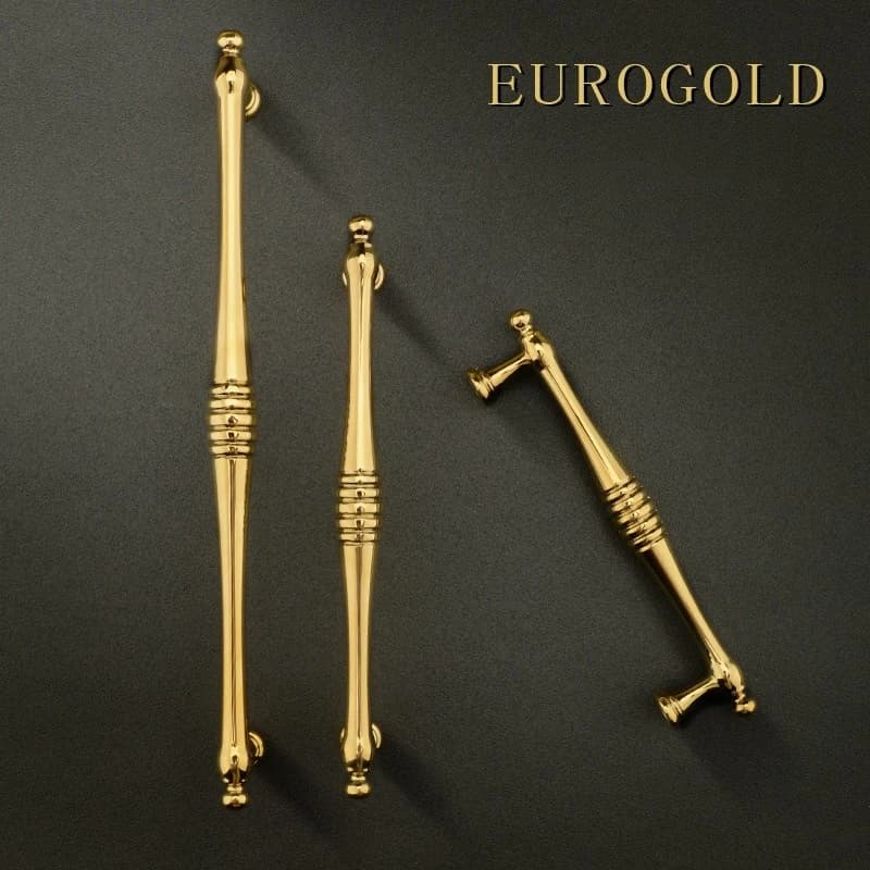 Maniglie in stile europeo per mobili Maniglie Eurogold per armadi e cassetti Maniglie per scarpiera durevoli placcatura sotto vuoto