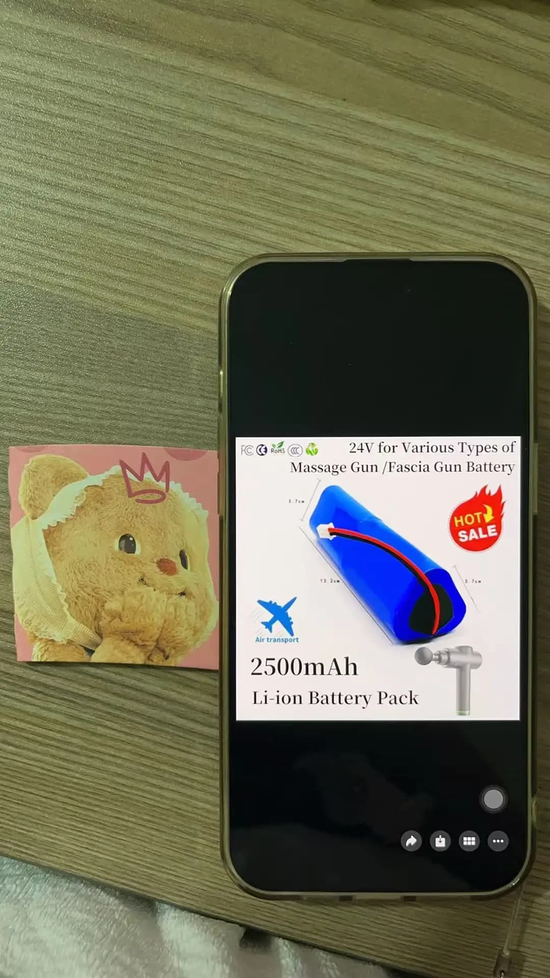 New 24 V 2500 mAh Lithium Ion Rechargeable Battery Pack For Phoenix A1 Massage Gun, Gun For Band