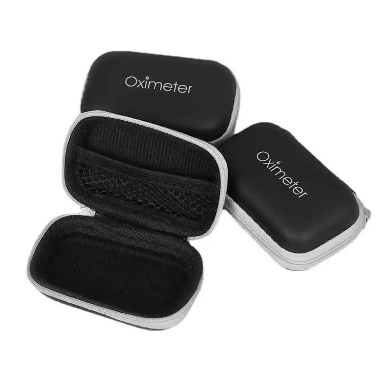 Zipper Hard EVA Carrying Case Fingertip Pulse Oximeter Storage Bag Sturdy Protective Box With Ample Space