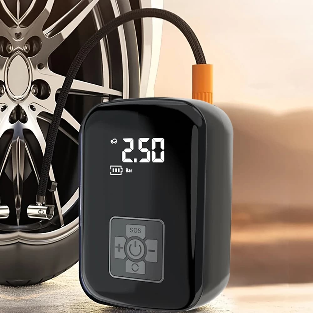 Compressore d'aria portatile wireless per auto, pompa di gonfiaggio pneumatici 150PSI per moto, biciclette e auto, gonfiatore per palloni