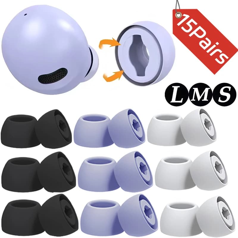 Silicone earplugs for Samsung Galaxy Buds Pro Replacement earplugs Wireless earplugs Auxiliary Noise reduction Ear plugs SML