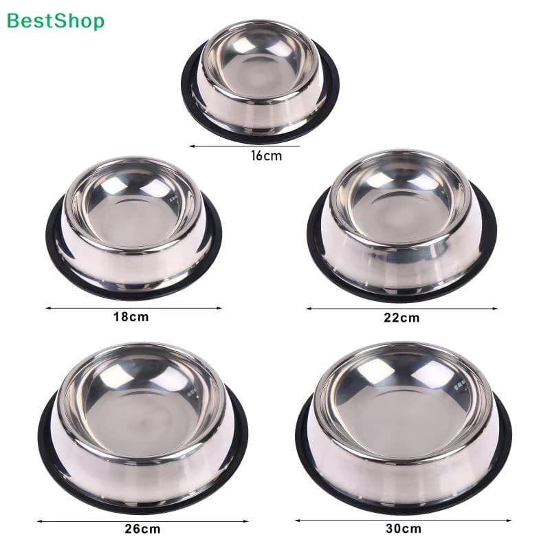 Stainless Steel Pet Dog Bowl Food Storage Container Dog Food Bowl Water Bottle Pet Bowl For Dog Cat Non-slip Water Feeder Bowls