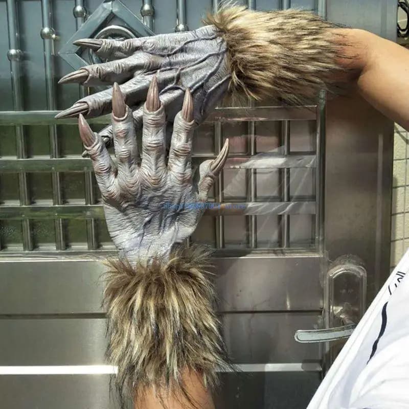 N7YF HALLOWEEN LUCIO SCARICO WOLL Gloves Festival Animal Festival Cosplay Latex Orrifico Accessorio costumi Carnival