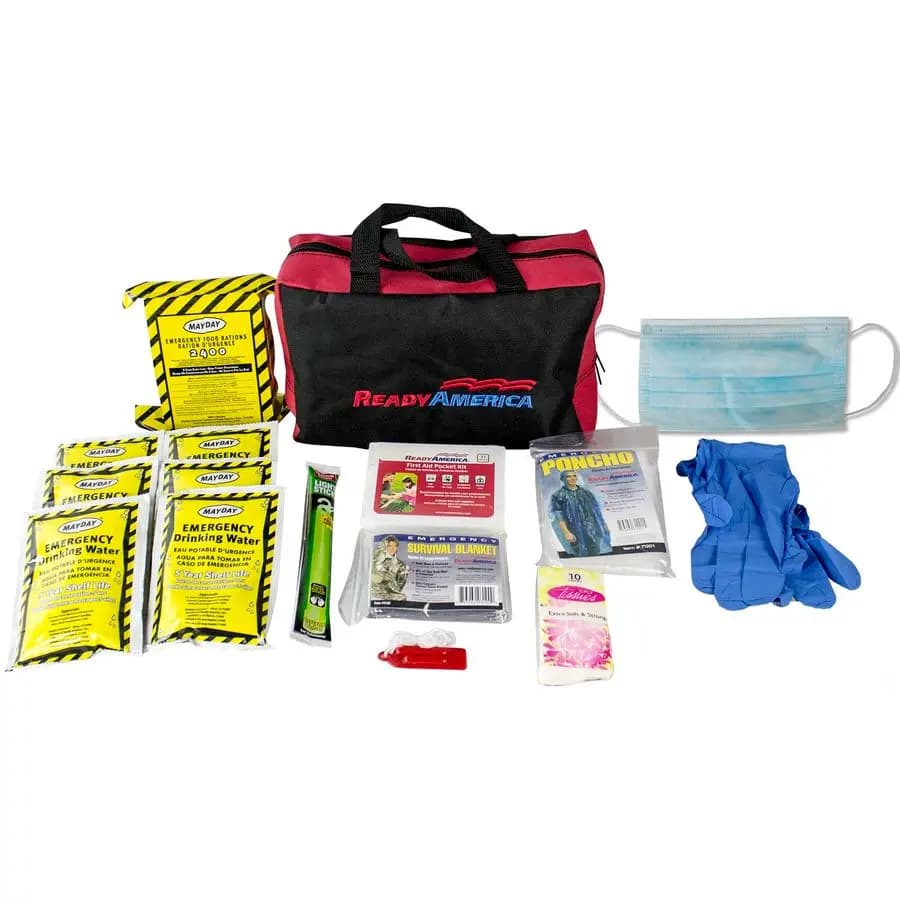 Kit di Emergenza 72 Ore, 1 Persona, Borsa da 3 Giorni, Include Kit di Pronto Soccorso, Coperta di Sopravvivenza, Cibo d'Emergenza, Preparazione Portatile per Disastri