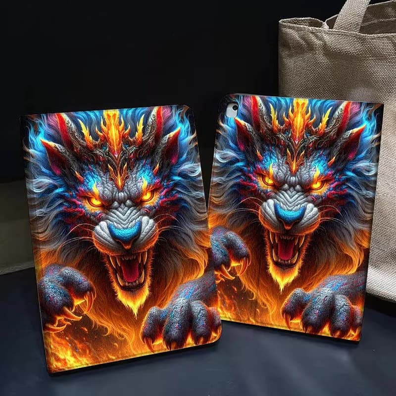 Custodia per Tablet con Illustrazione Drago per iPad Pro Air 5a 6a 7a generazione 13 M3 M4 M5 12.9 13.3 pollici 2018 2022 2024 2025