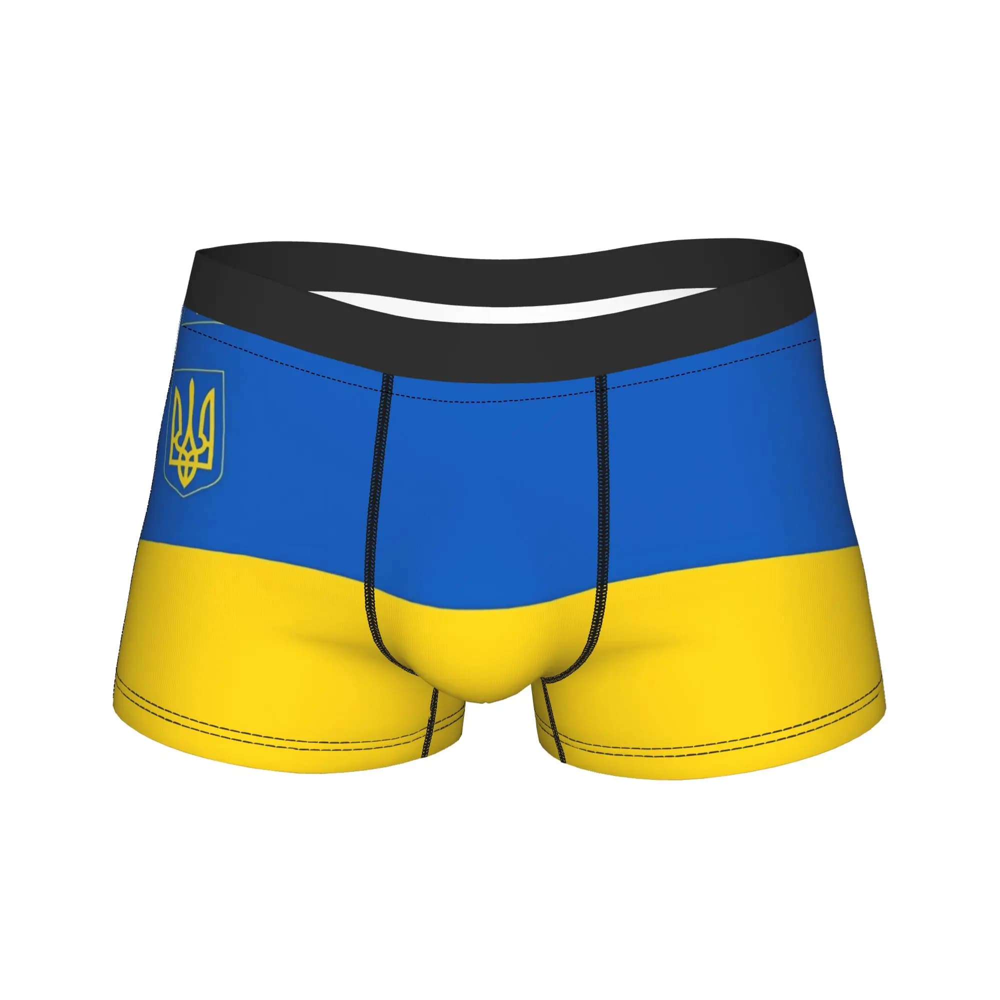Ukraine Presidential Flag Underwear Men's Panties Pattern Classic Boxer Shorts Hot Sale Shorts Briefs Plus Size