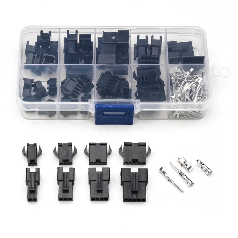 Kit of 200 2.54mm Dupont Connectors, Male and Female, Pin Header and Housing for Arduino, PCB, Breadboard, Cavi Jumper, DIY
