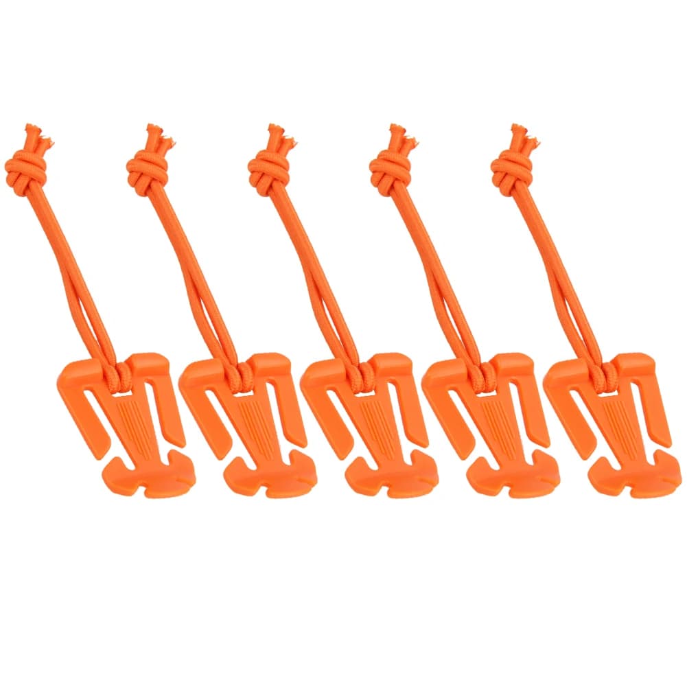 Set di 5 Moschettoni per Zaino Molle, Fibbia Elastica EDC per Fissaggio Corde e Cinghie